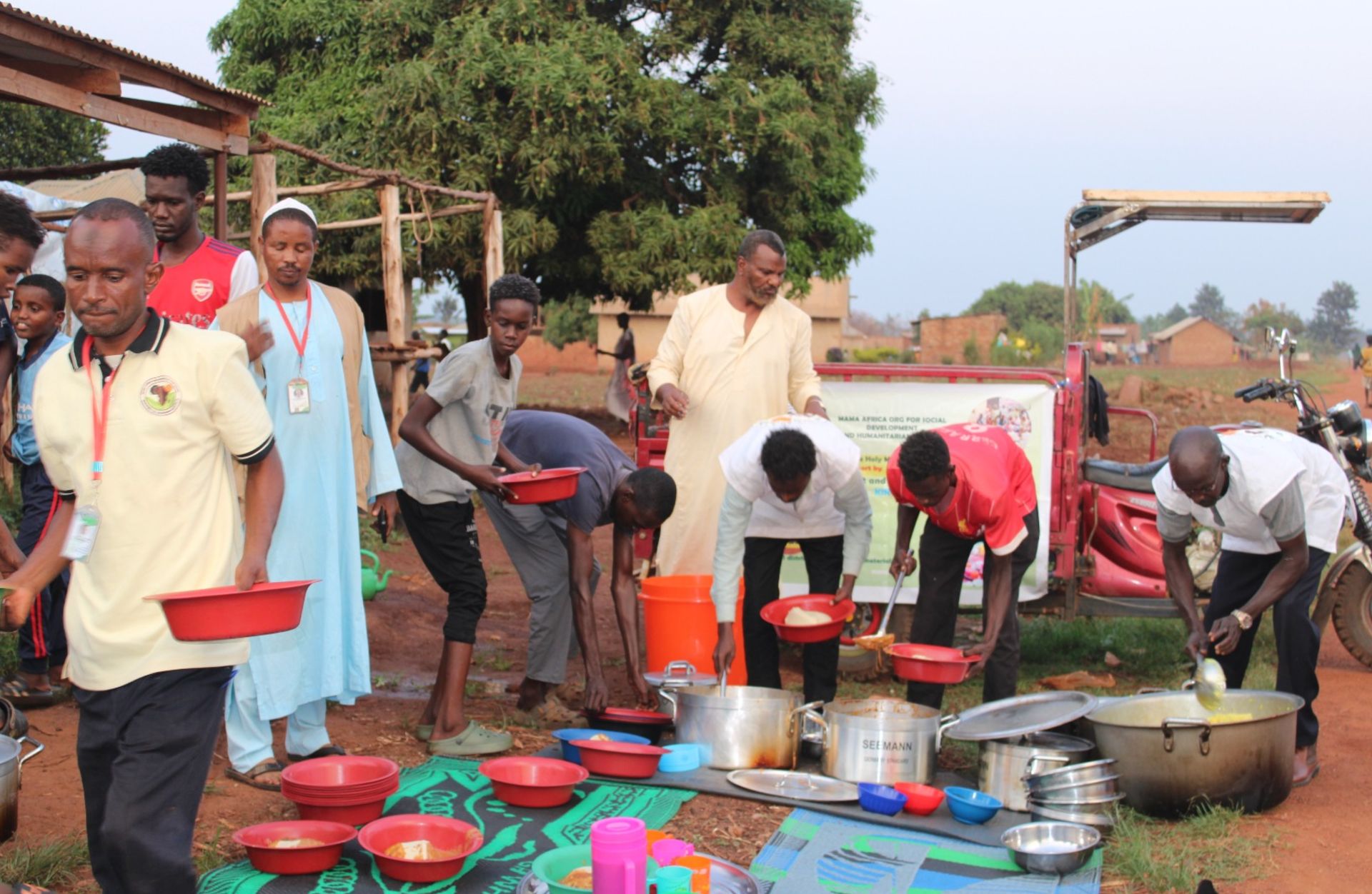 The communal meal project for refugees in Kiryandongo